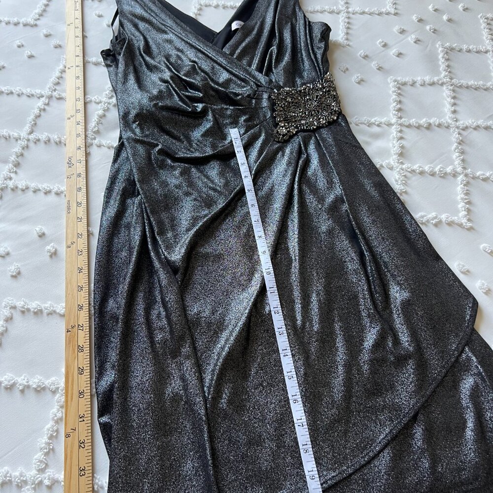 Calvin Klein Cocktail dress silver & black with embellishment Size 8 - Picture 4 of 16